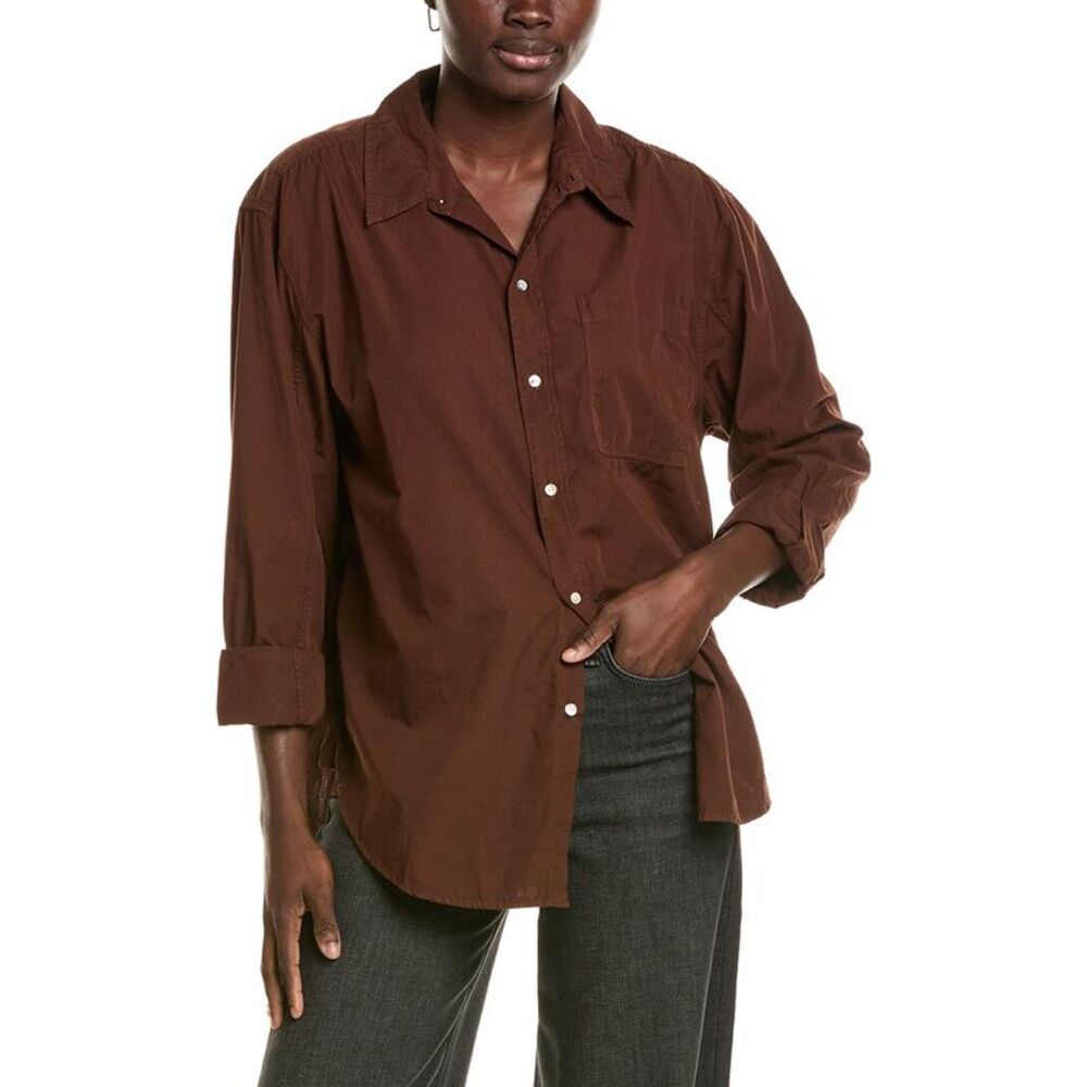 Amo Denim Womens Amo Ruth Oversized Shirt, Brown